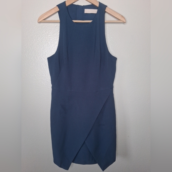 Keepsake The Label Blue Jupiter Sheath Mini Dress Sleeveless Lined Size Medium - Picture 2 of 15